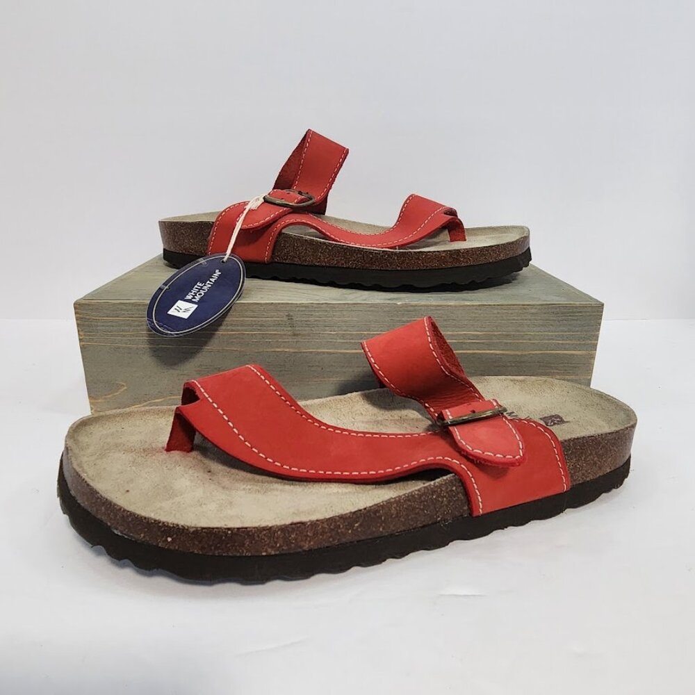 NWT White Mountain Carly Sandals Red Womens Size 9‎